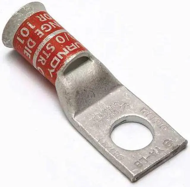 Alt view image 3 of 3 - Std Belled Barrel CU Lug, 1 Hole, 2/0 AWG