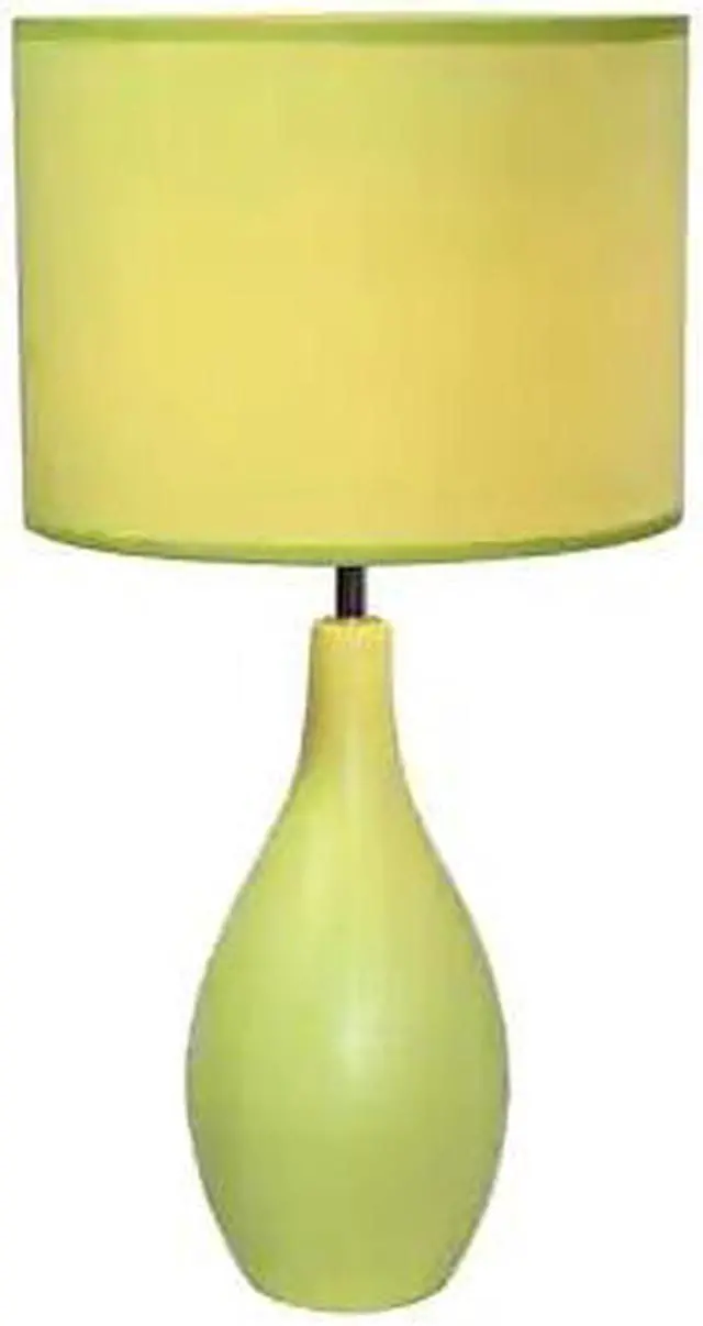 Alt view image 2 of 3 - Simple Designs Oval Bowling Pin Base Ceramic Table Lamp