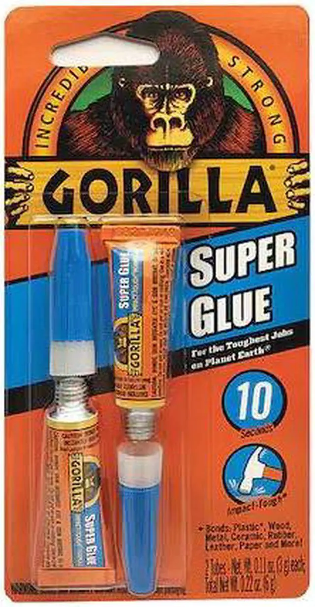 Alt view image 3 of 5 - GORILLA GLUE 7800102 Super Glue,Instant Bonding,2 - 3g Tubes