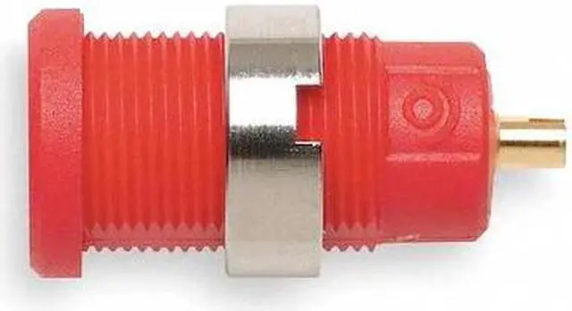 Alt view image 2 of 2 - POMONA ELECTRONICS 5931-2 Panel Mount Banana Jack, CAT III 1000V, 0.57", Red