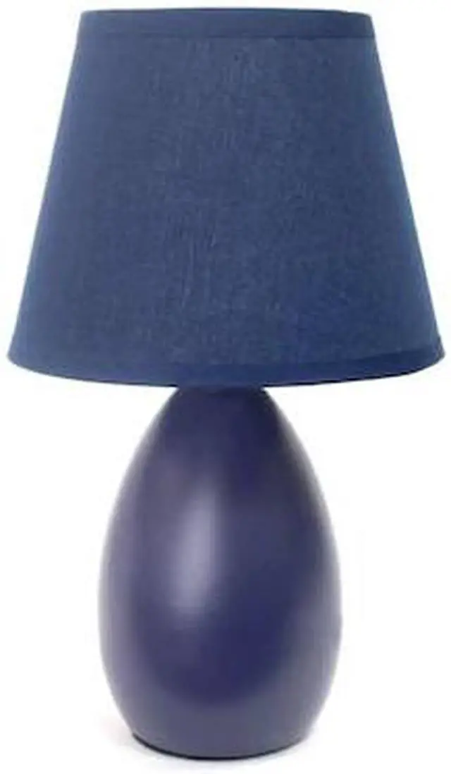 Alt view image 7 of 12 - Simple Designs Mini  Egg Oval Ceramic Table Lamp