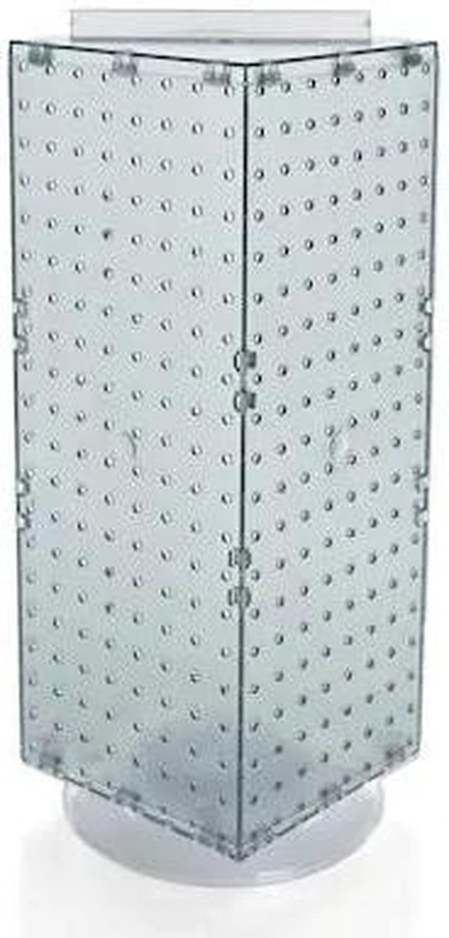Main image of AZAR DISPLAYS 703385-CLR Four-Sided Revolving 8"W x 20"H Pegboard Counter