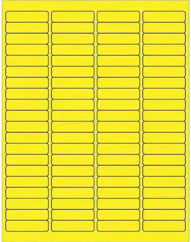 Alt view image 2 of 2 - Tape Logic LL171YE 1.94 x 0.5 in. Fluorescent Yellow Rectangle Laser Labels - Pack of 8000