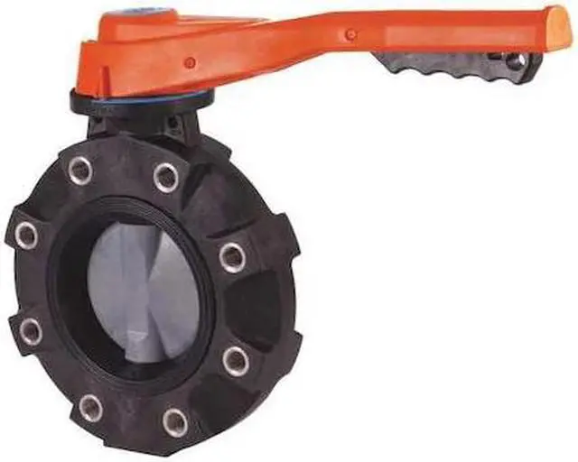 Main image of HAYWARD FLOW CONTROL BYV22060A0ELI00 Butterfly Valve, 6", CPVC/EPDM, Lever