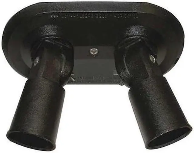 Alt view image 2 of 2 - W F HARRIS LIGHTING 201-BK Lampholder, Double, BlkPAR38, 2-150W