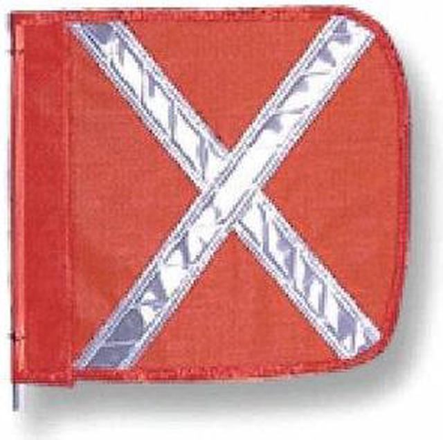 Alt view image 2 of 3 - CHECKERS INDUSTRIAL PROD INC FS9025-O HD Flag,Reflexite X,12x12 In, Orange