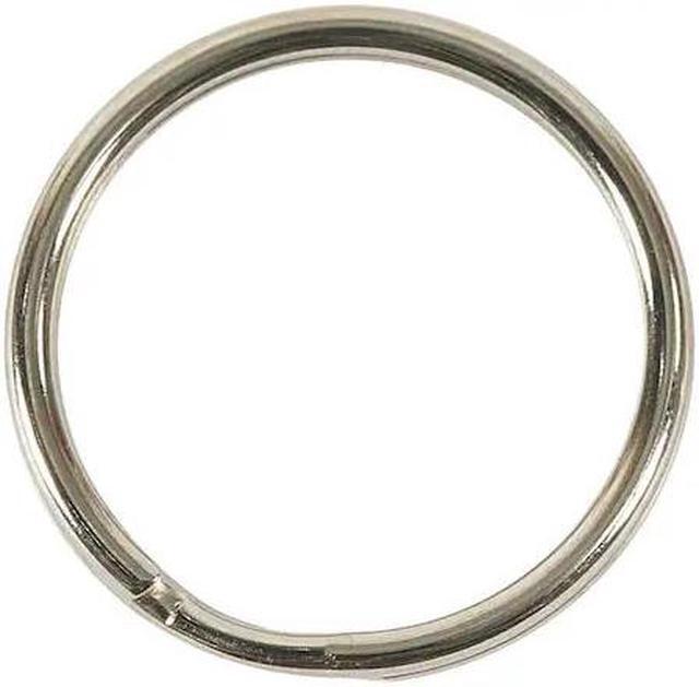 Main image of PARTNERS BRAND SR100 Split Key Rings,0.97",Nickel,PK100, Silver, Nickel, 100 PK