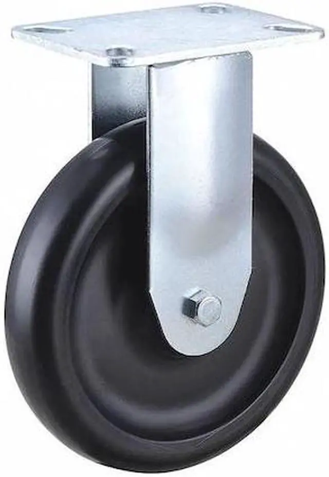 Main image of ZORO SELECT 33J011 Rigid NSF-Listed Plate Caster,6 in. Dia.,400 lb.