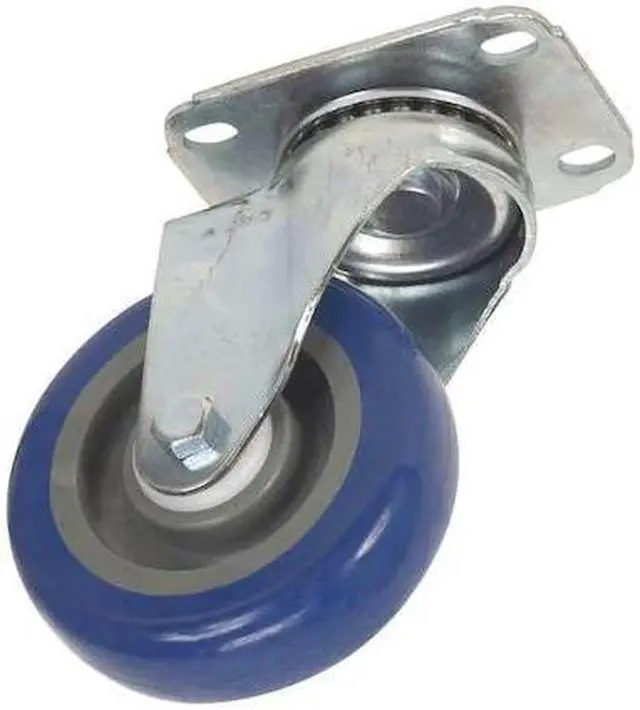 Main image of ZORO SELECT 4W925 Swivel NSF-Listed Plate Caster,Poly,5 in.,300 lb.