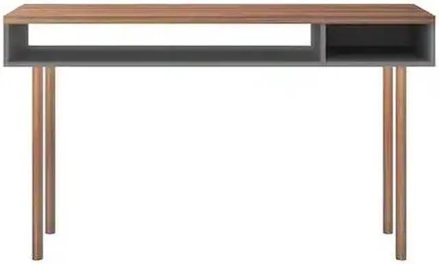 Alt view image 7 of 13 - Windsor 47.24 Console Accent Table in Grey and Nature
