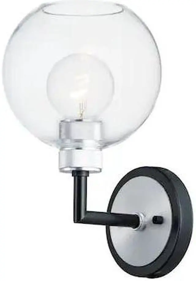 Main image of MAXIM LIGHTING 21611CLBKAL Vessel 1-Light " Wide Black / Brushed Aluminum
