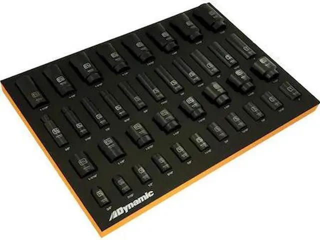 Main image of DYNAMIC D096005-FT1T Tools 39Pcs 1/2" Drive SAE Impact Socket Set With Foam
