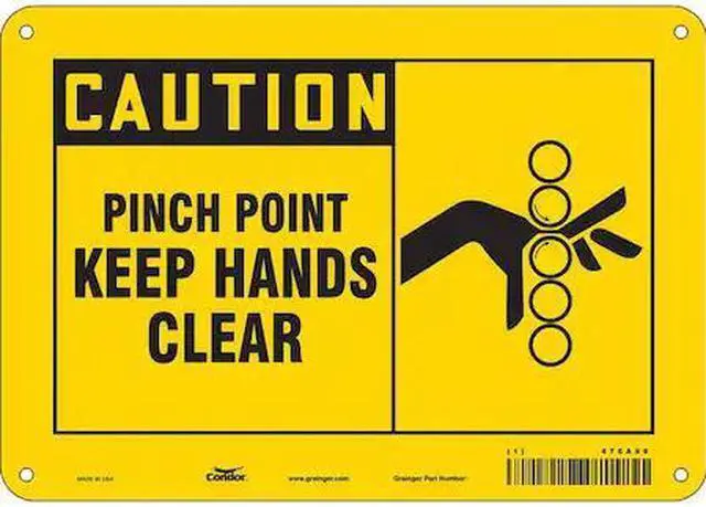 Main image of CONDOR 475A98 Safety Sign, 7 in Height, 10 in Width, Aluminum, Vertical