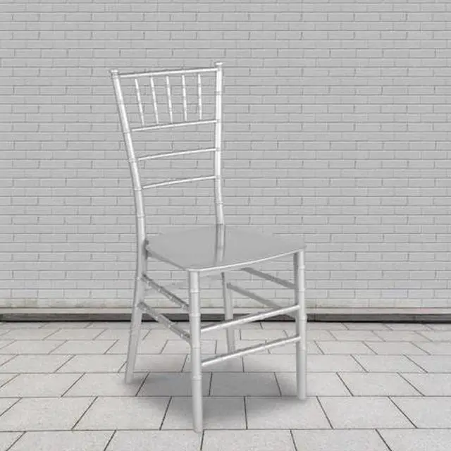Alt view image 8 of 14 - Flash Furniture HERCULES Series Resin Chiavari Chair Gold 2 Pack (2LEGOLDM) 2LESILVERM