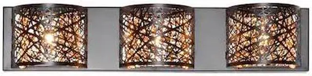Alt view image 2 of 4 - ET2 E21316-10BZ Inca 3 Light Bronze Bath Light Wall Light in Clear & White, 4.25 in., Without Bulb - 24 in.