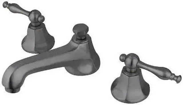 Alt view image 2 of 4 - Kingston Brass KS4468NL Naples Two Handle 8" to 16" Widespread Lavatory Faucet w