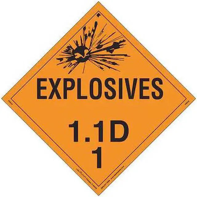 Main image of LABELMASTER PSR43 Explosive Class 1.1 D,PK25