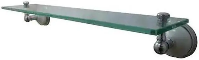 Alt view image 5 of 9 - VICTORIAN GLASS SHELF-Chrome Finish
