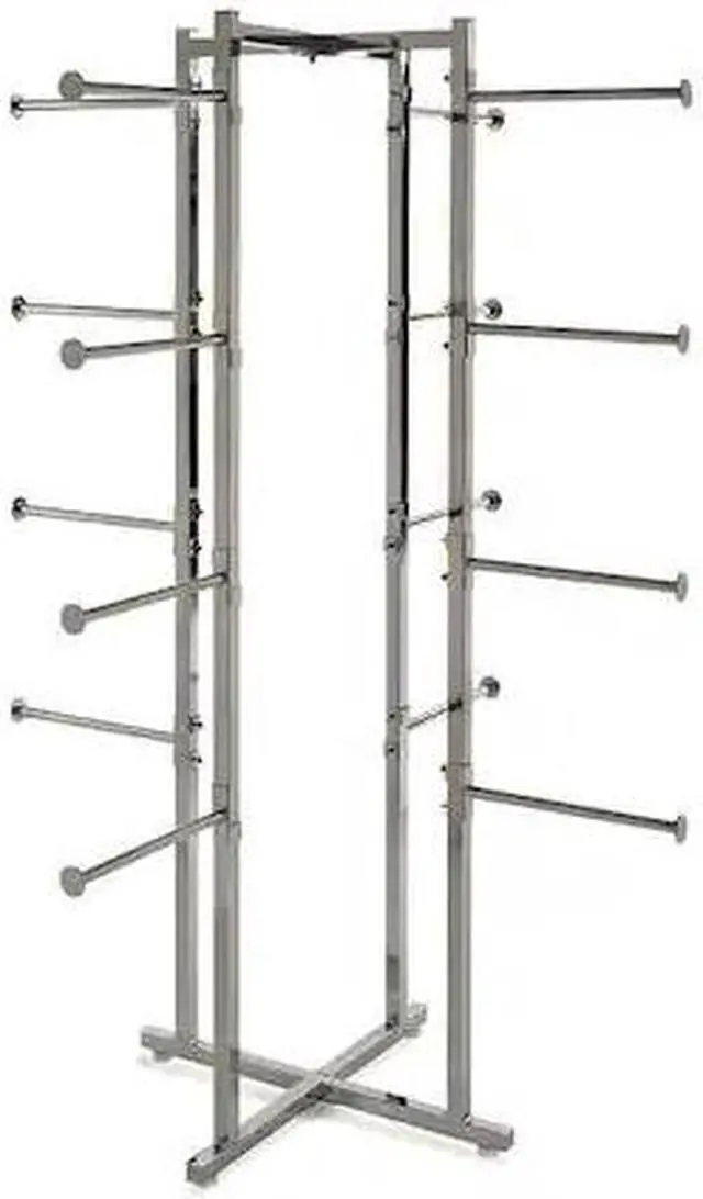 Alt view image 2 of 3 - Econoco K35 Folding Lingerie Tower - Square Tubing With Round Tubing Arms