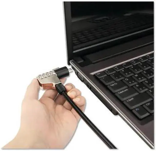 Alt view image 8 of 14 - Innovera Combination Laptop Lock 6 ft Steel Cable 64673