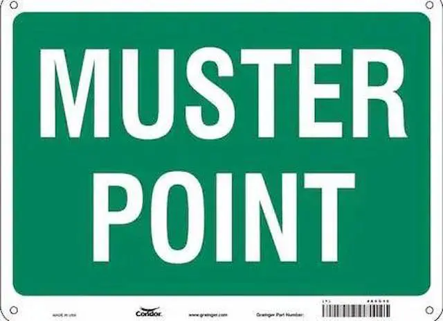 Main image of CONDOR 485G15 Safety Sign, 18 in Height, 24 in Width, Polyethylene, Horizontal