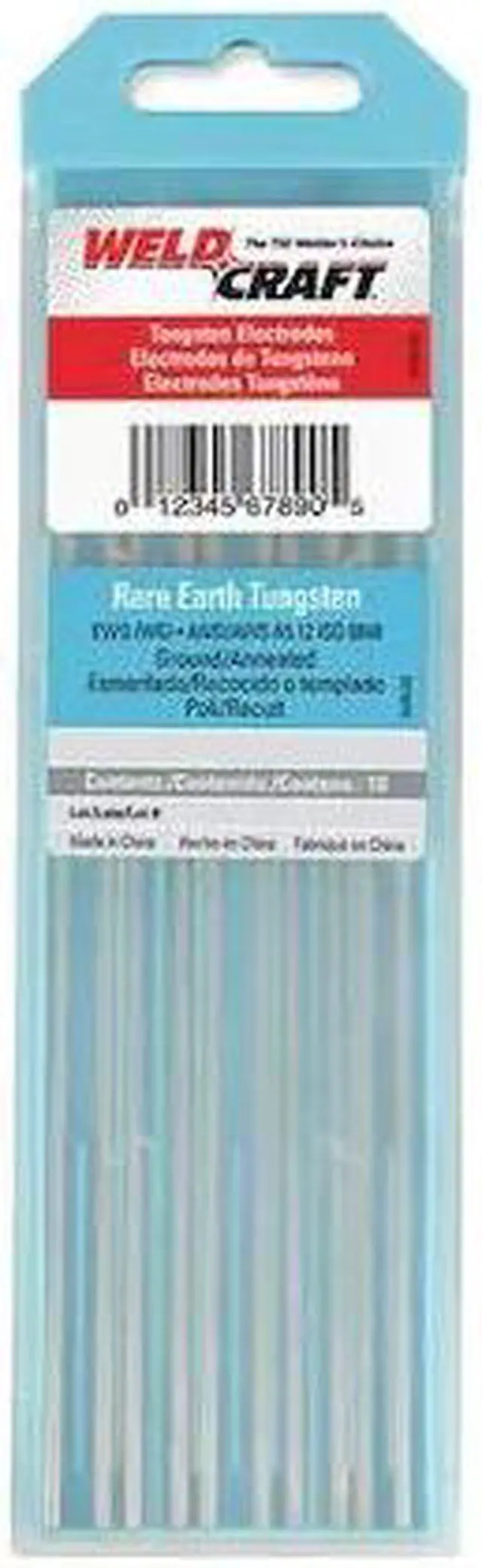 Main image of MILLER ELECTRIC WG332X7 7" Tungsten Electrode 3/32" Dia., Pk10