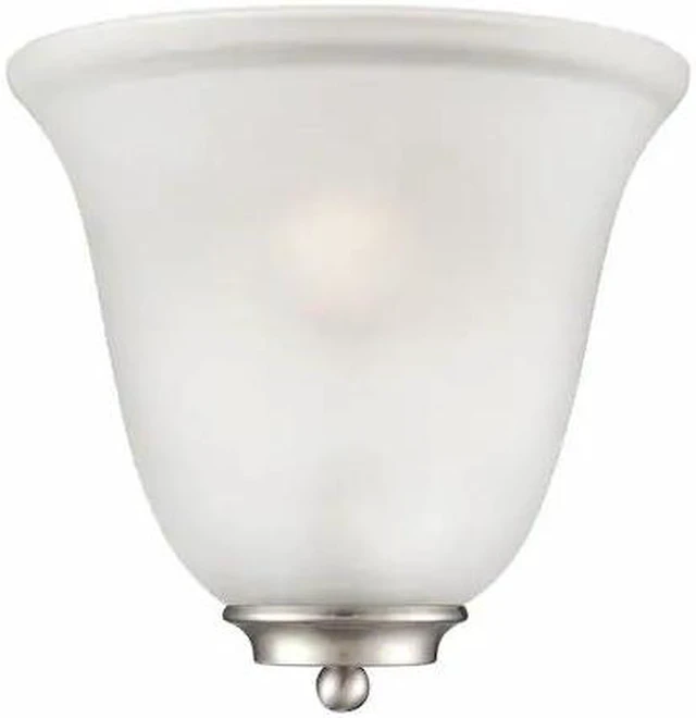 Main image of NUVO 60-5377 Empire 1 Light Wall Sconce Brushed Nickel Frosted Glass Brus