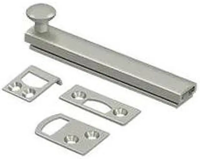 Alt view image 2 of 2 - Deltana 4SBCS15 4 in. Heavy Duty Surface Bolt with Concealed Screw, Satin Nickel - Solid