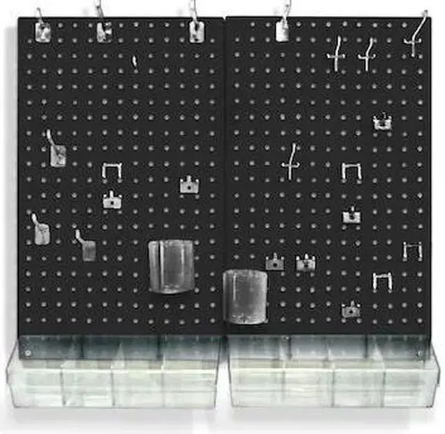 Main image of AZAR DISPLAYS 900945-BLK 70-Piece Pegboard Organizer Kit (2- 13.5" x 22")