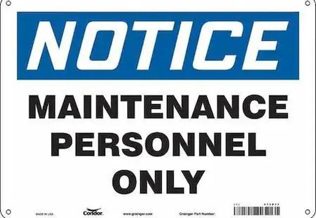 Main image of CONDOR 473D71 Safety Sign, 10 in Height, 14 in Width, Polyethylene, Horizontal