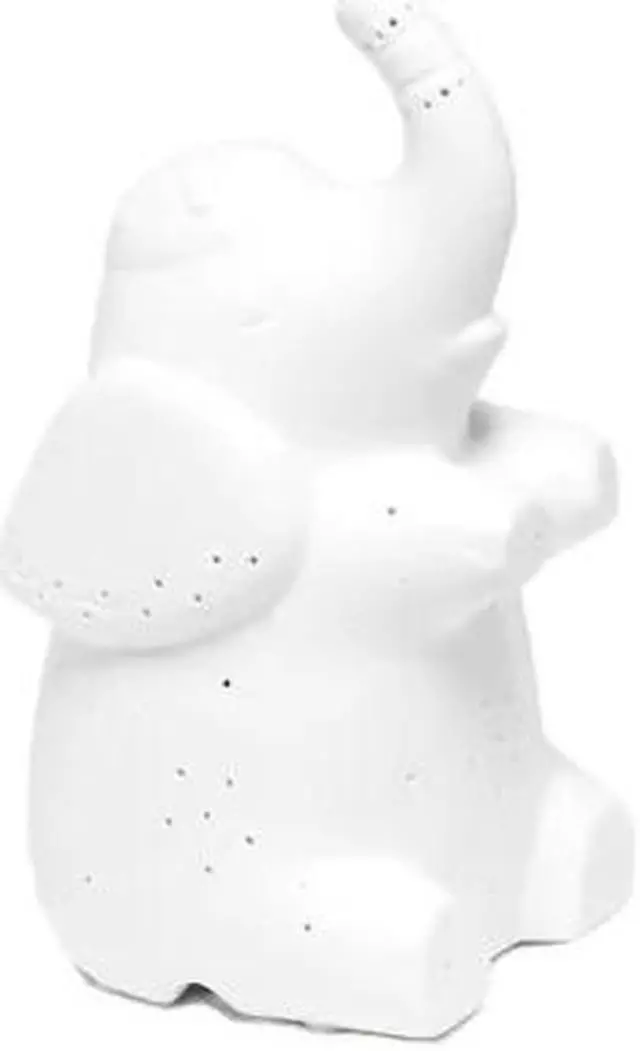 Alt view image 2 of 14 - Simple Designs Porcelain Elephant Shaped Table Lamp