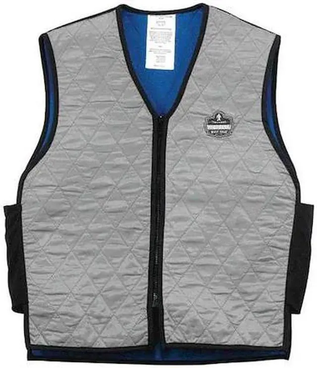 Alt view image 3 of 5 - Ergodyne Chill-Its 6665 Evaporative Cooling Vest Gray Large 12544