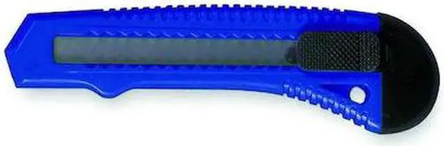 Alt view image 2 of 2 - WESTWARD 1CNZ1 Snap-Off Utility Knives, 6" L, 18mm Blade, Blue / Black