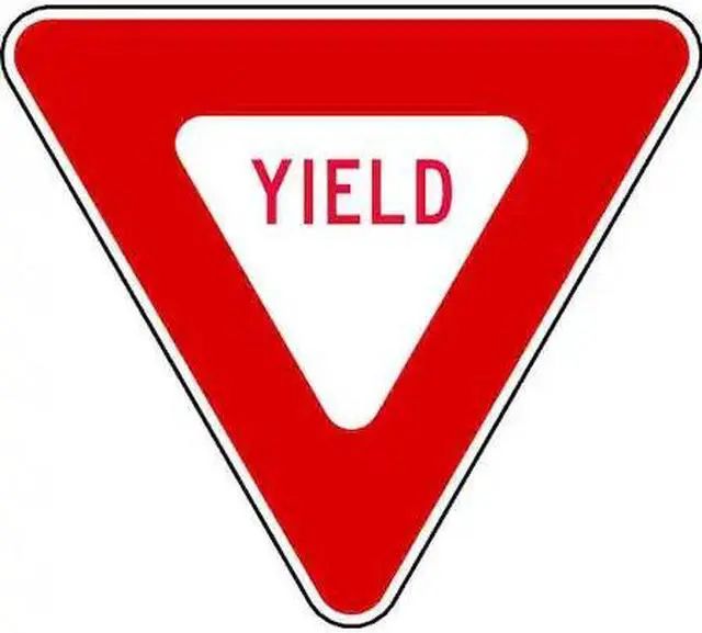Alt view image 2 of 4 - LYLE R1-2-36HA Yield Traffic Sign, 36 in H, 36 in W, Aluminum, Triangle,