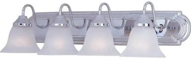 Main image of MAXIM LIGHTING 8014MRPC Essentials 4-Light 30" Wide Polished Chrome Vanity Light