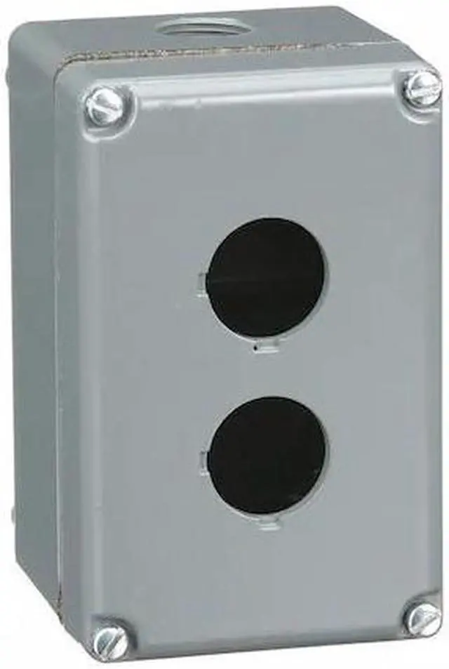 Alt view image 2 of 2 - SCHNEIDER ELECTRIC 9001KY2 Pushbutton Enclosure,30mm,2 Holes,Al