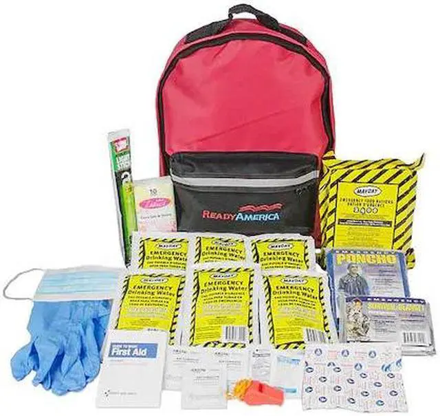 Alt view image 2 of 3 - READY AMERICA 70180 Survival Kit, Fabric 35 Components, 1 People Served