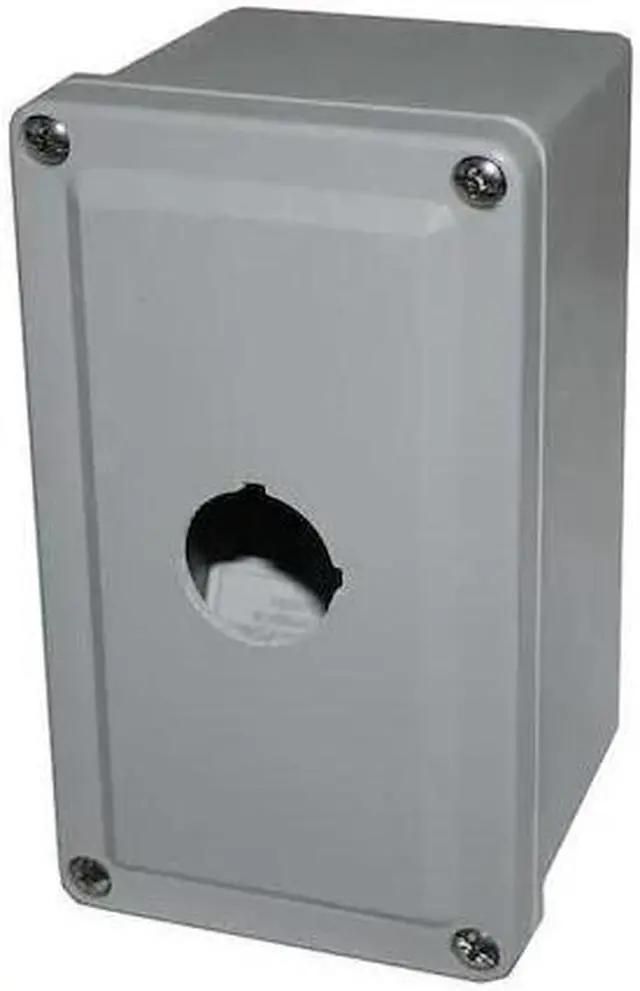 Main image of EATON E34N51 Pushbutton Enclosure,30mm,1 Hole,Plastic