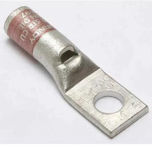 Main image of BURNDY YA2CLBOX One-Hole Compression Lug, 2 AWG Max, 5/16 in Stud, Standard