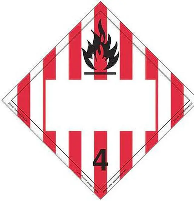 Main image of LABELMASTER ZRV13B Flammable Solid Placard,PK25