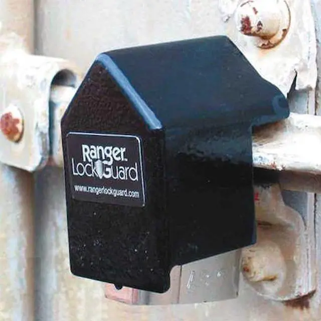 Alt view image 3 of 5 - RANGER LOCK RGCU-00 Padlock Guard,Hardened Steel,Blk,2-3/4"L