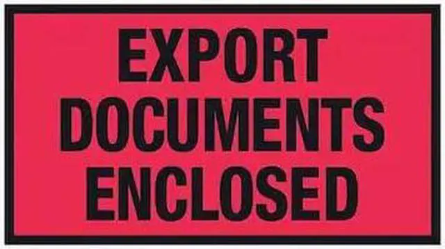 Main image of Tape Logic PL440 5 .5 x 10 in. 2 Mil Poly Red Export Documents Enclosed Envelopes