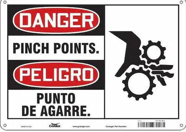 Main image of CONDOR 475C95 Safety Sign, 10 in Height, 14 in Width, Aluminum, Horizontal