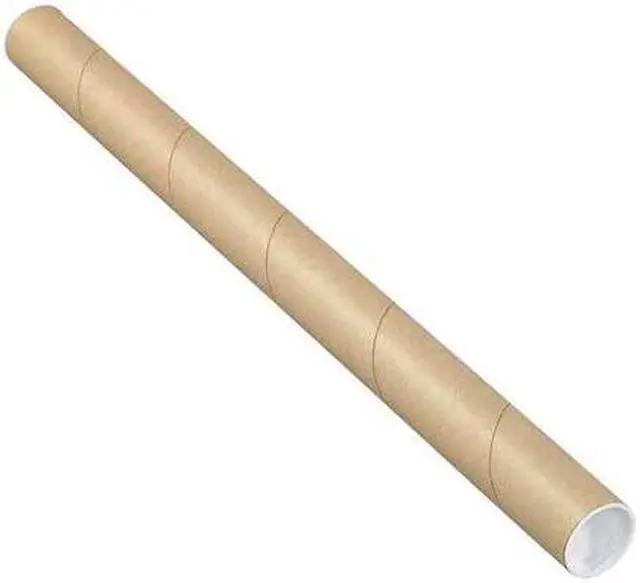 Main image of PARTNERS BRAND P1512K Mailing Tubes with Caps, 1-1/2" x 12", Kraft, PK50