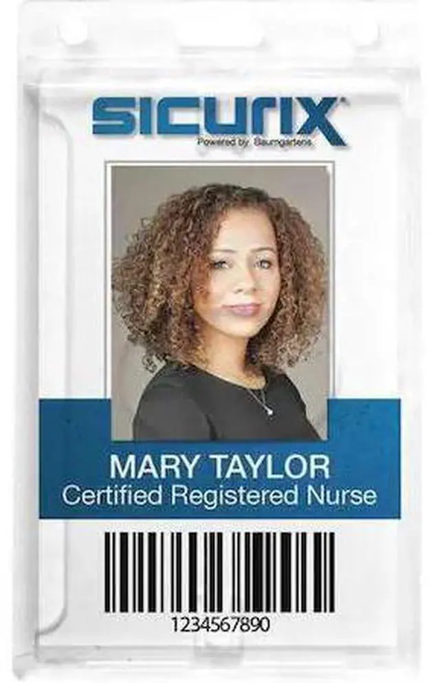 Alt view image 3 of 8 - SICURIX Rigid PC ID Badge Dispensers with Thumb Slot - Vertical - Support 2.50" x 3.50" Media - Vertical - Polycarbonate - 25 / Pack - Clear