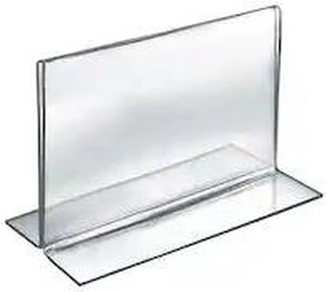 Main image of AZAR DISPLAYS 152721 7"W x 5.5"H Double-Foot Two Sided Sign Holder, PK10