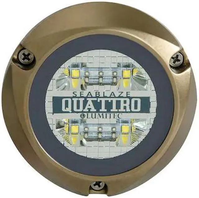 Alt view image 7 of 10 - LUMITEC QUATTRO DUAL COLOR BLUE/WHITE SURFACE MOUNT BRONZE HOUSING 12/24VDC