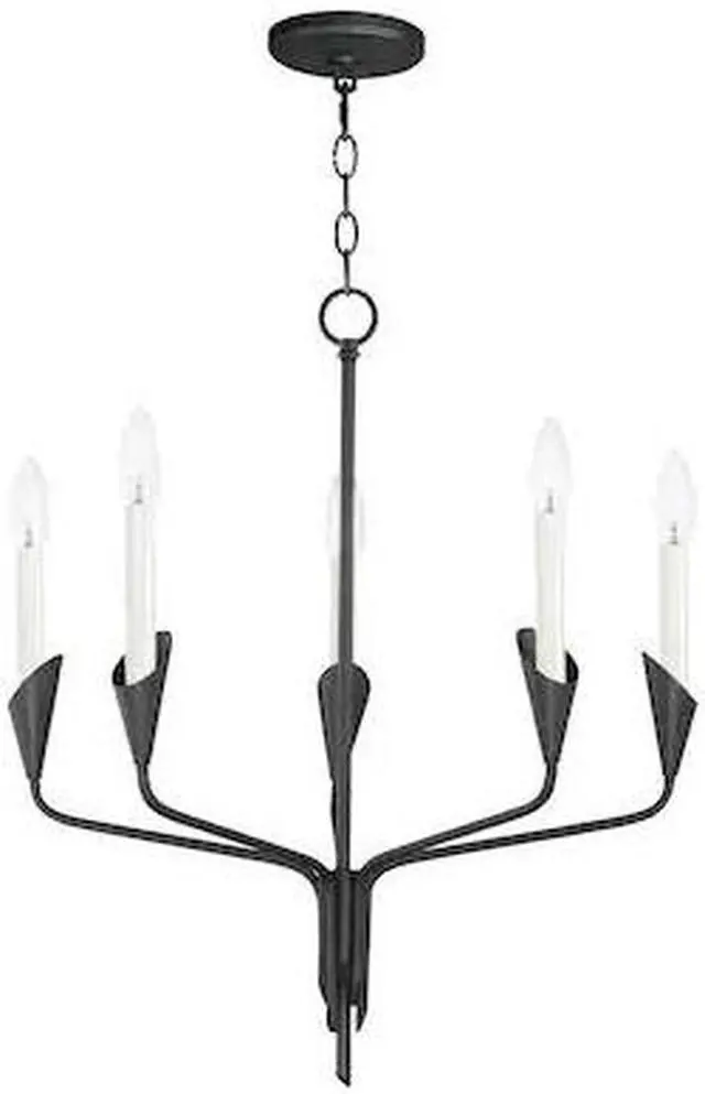 Main image of MAXIM LIGHTING 24345BK Calyx 5-Light Chandelier