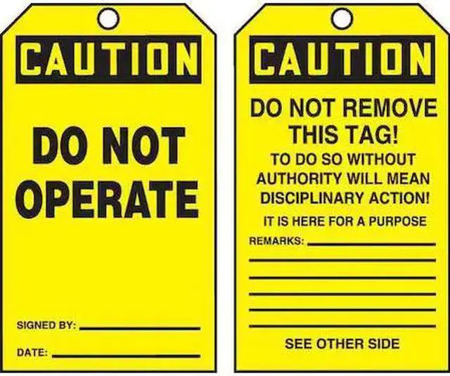 Main image of ACCUFORM TAR130 Caution Tag By The Roll, General Safety, Cardstock, 6 1/4 in H
