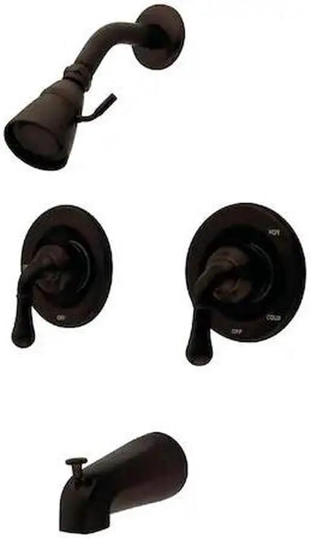 Alt view image 4 of 5 - Kingston Brass KB675 Two Handle Tub & Shower Faucet